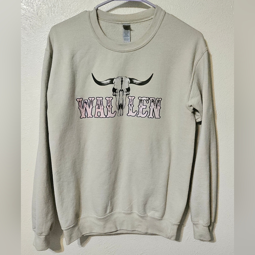 Morgan Wallen Gildan Cream Crewneck Sweater